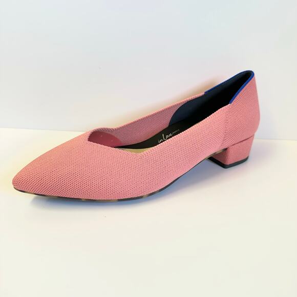 Rothy's the High Point knit low block heel in Tulip/pink Size 9.5 point toe - Picture 1 of 15